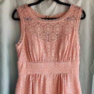 Pink Lace A-line Dress